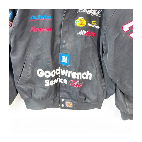 Vintage Dale Earnhardt Goodwrench Service Plus Black NASCAR Jacket Men’s Large - Picture 3 of 13